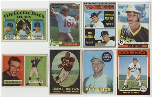 1957-1981 Topps Baseball and Football Stars and Hall of Famers Rookie Cards Collection (21 Different)